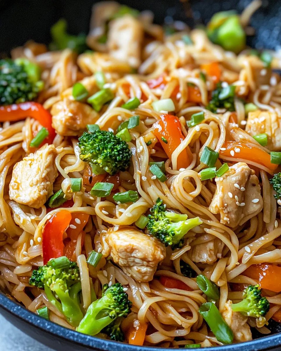 Delicious Sweet Chili Chicken Stir-Fry Noodles dish photo