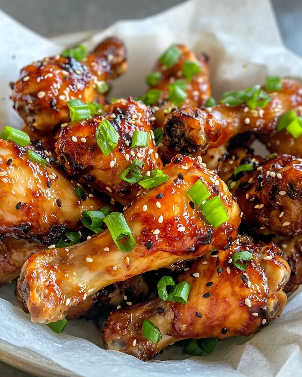 Easy Sweet Heat Sticky Chicken Drumettes food shot
