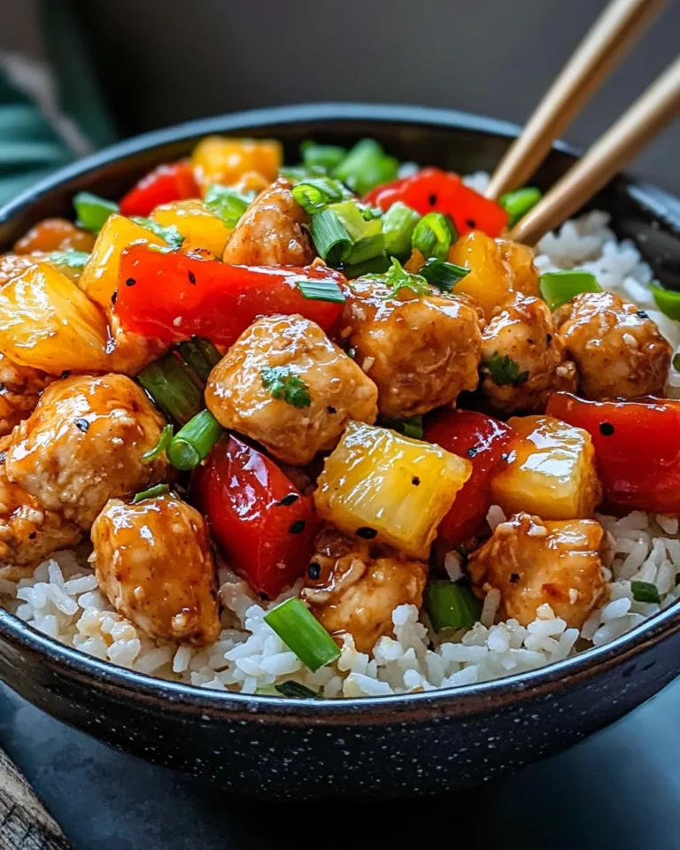 Homemade Sweet and Sour Chicken Rice Bowls photo