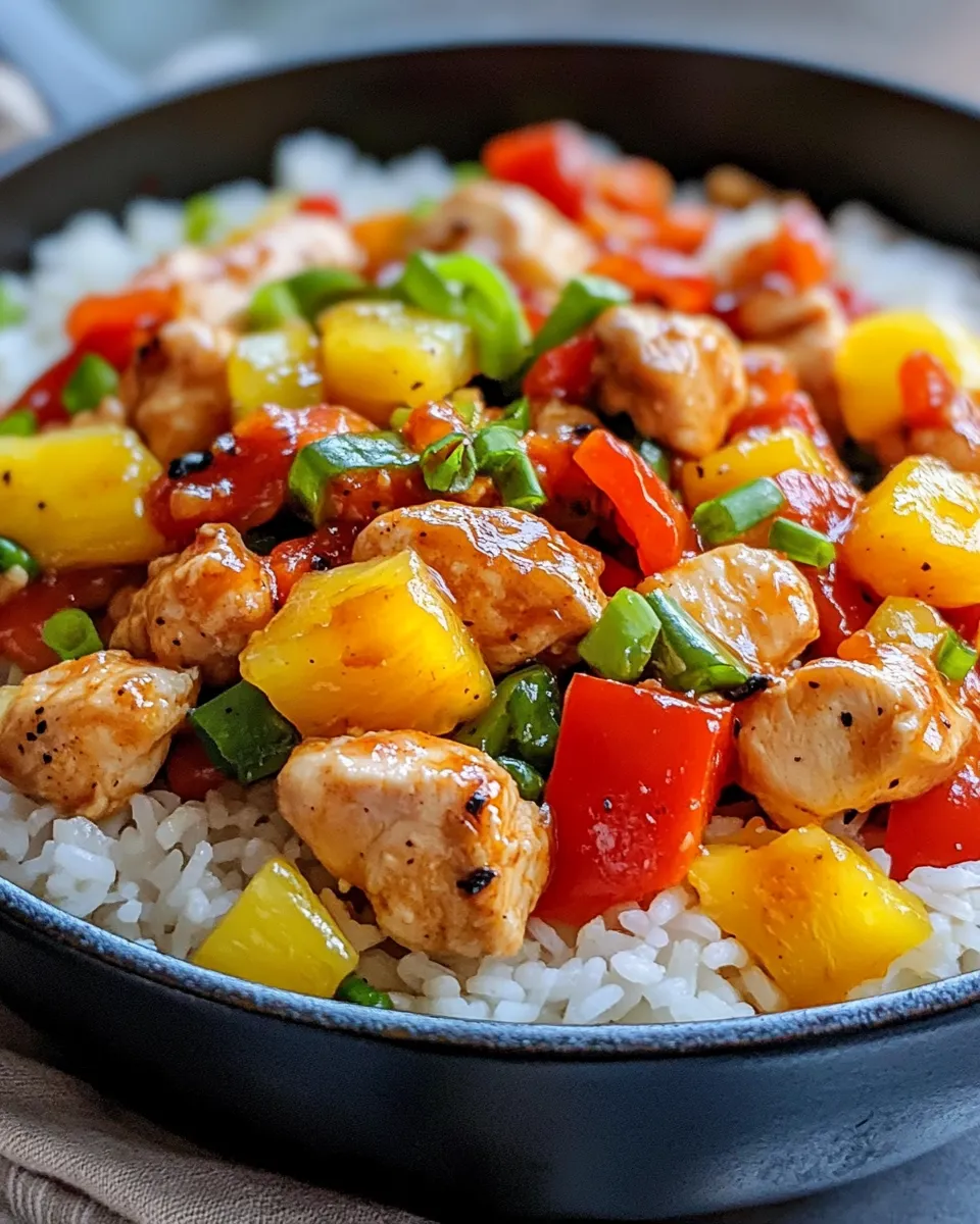 Easy Sweet and Sour Chicken Rice Bowls recipe photo
