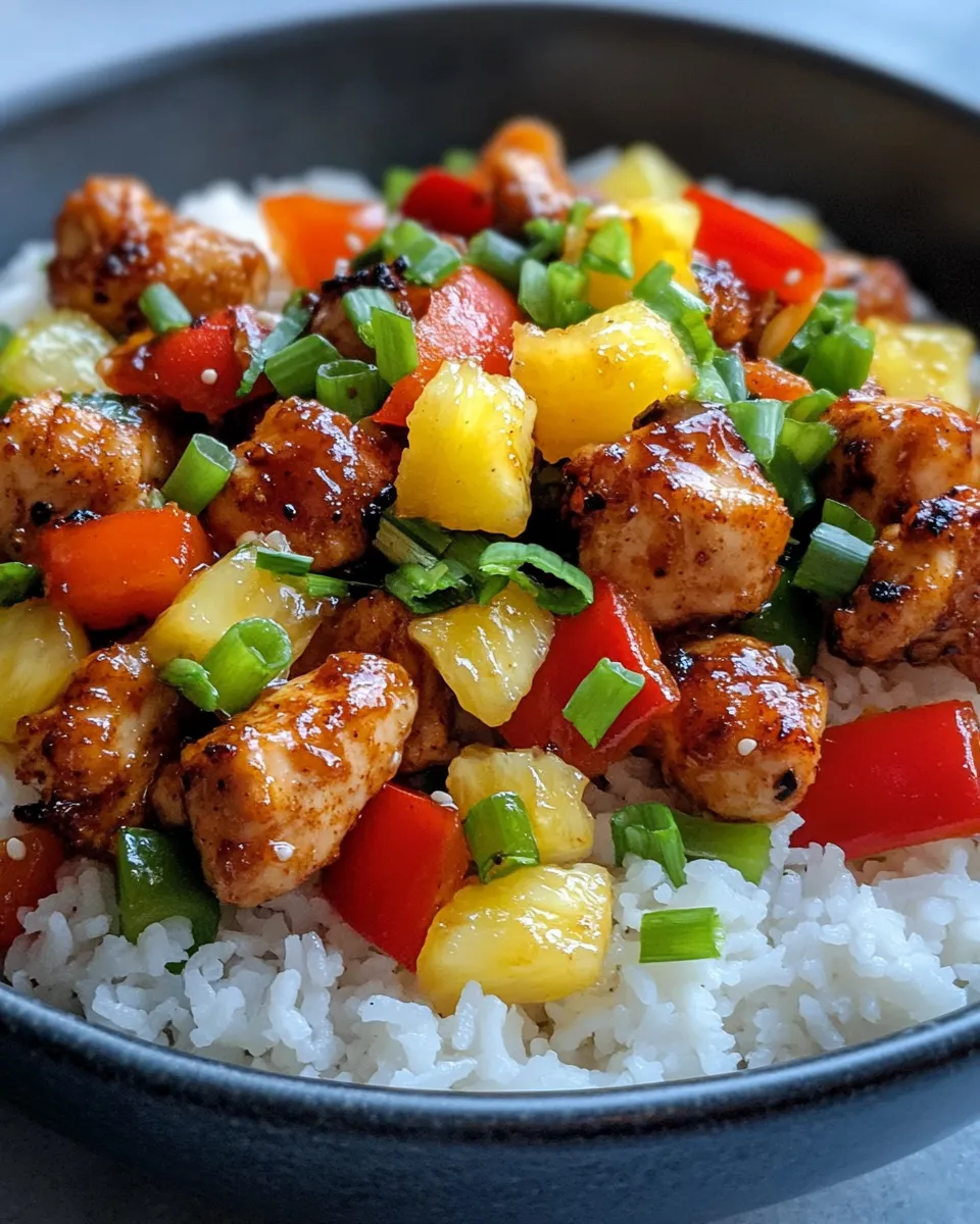Delicious Sweet and Sour Chicken Rice Bowls dish photo