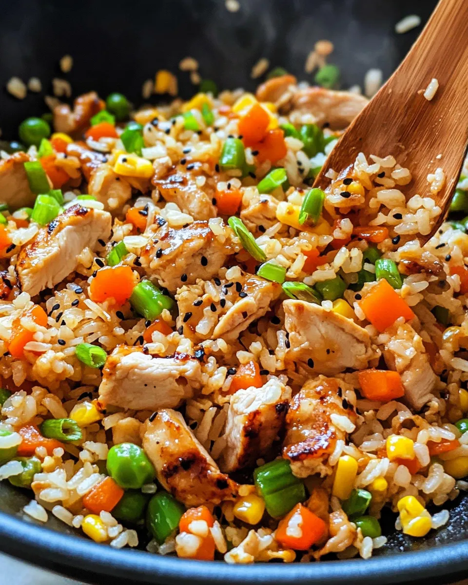 Easy Teriyaki Chicken Fried Rice food shot
