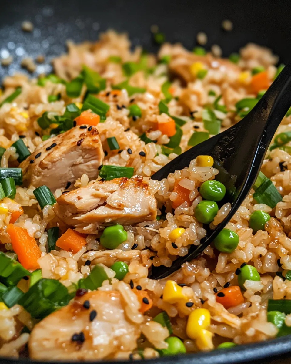 Delicious Teriyaki Chicken Fried Rice plate image