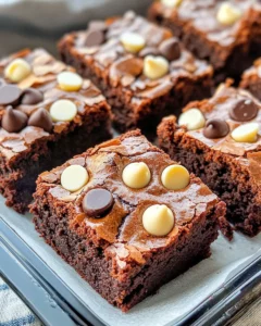 Delicious Triple Chocolate Pumpkin Brownies recipe photo