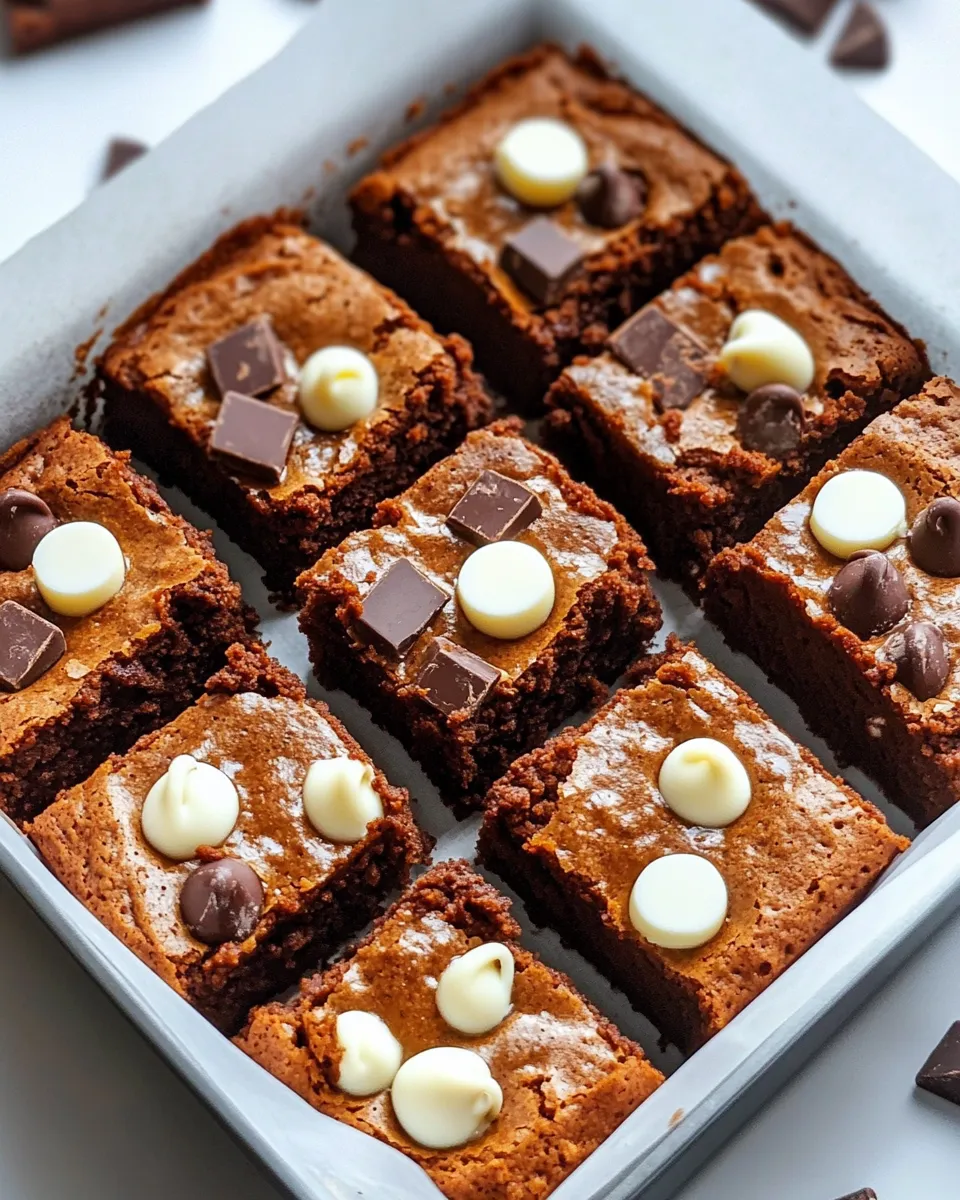 Easy Triple Chocolate Pumpkin Brownies food shot