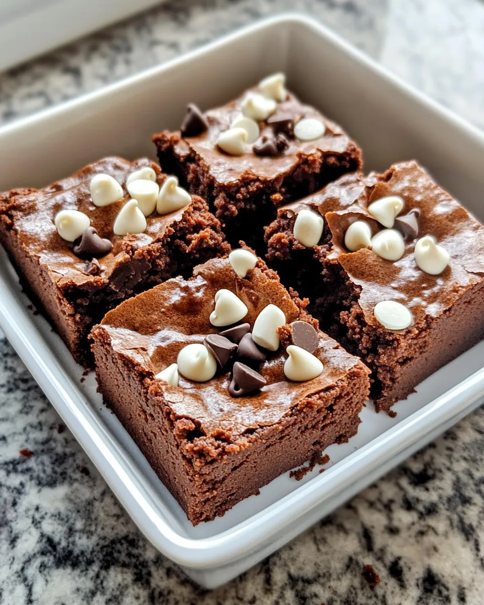 Homemade Triple Chocolate Pumpkin Brownies plate image