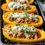 Homemade Turkey Sausage Stuffed Delicata Boats recipe photo