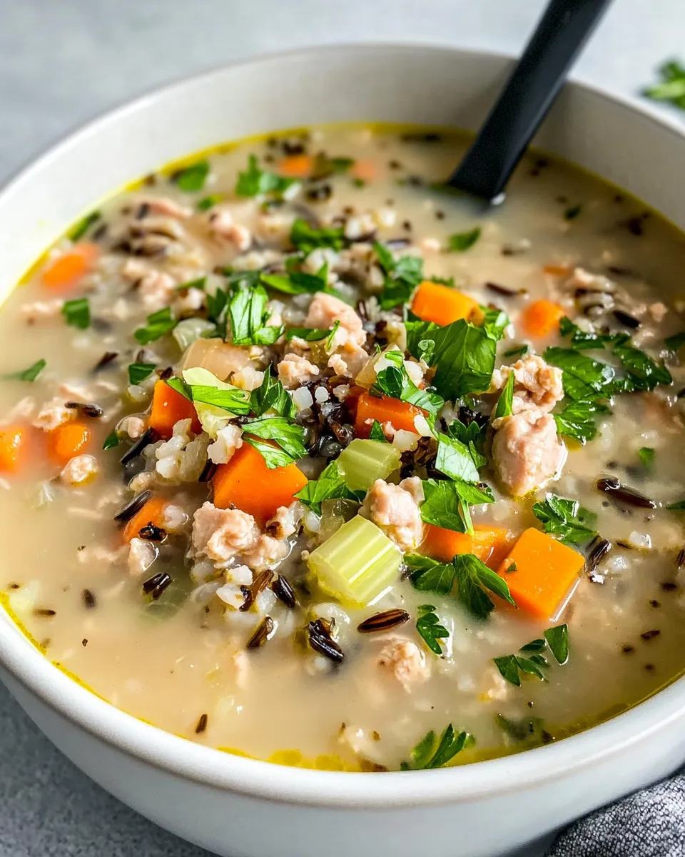 Classic Turkey and Wild Rice Soup dish photo