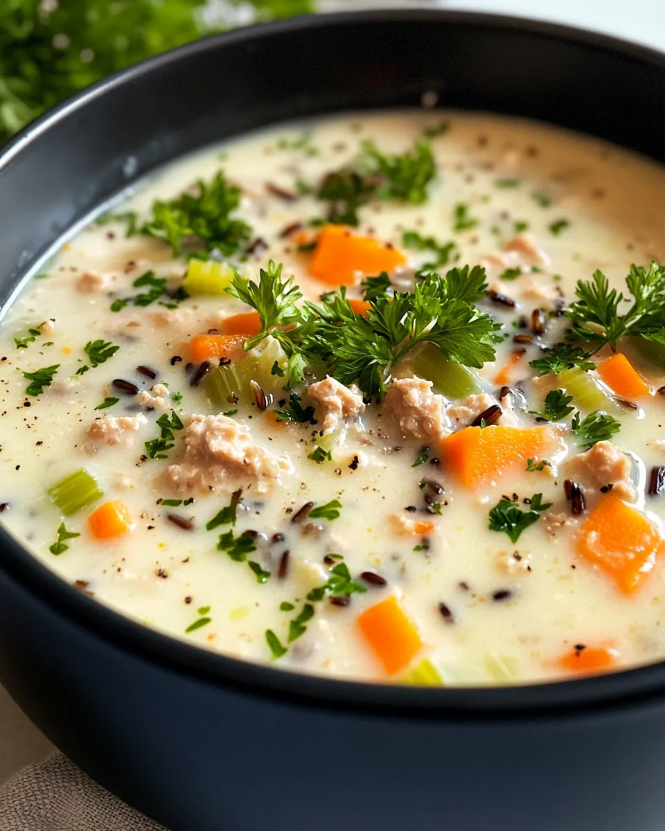 Easy Turkey and Wild Rice Soup food shot
