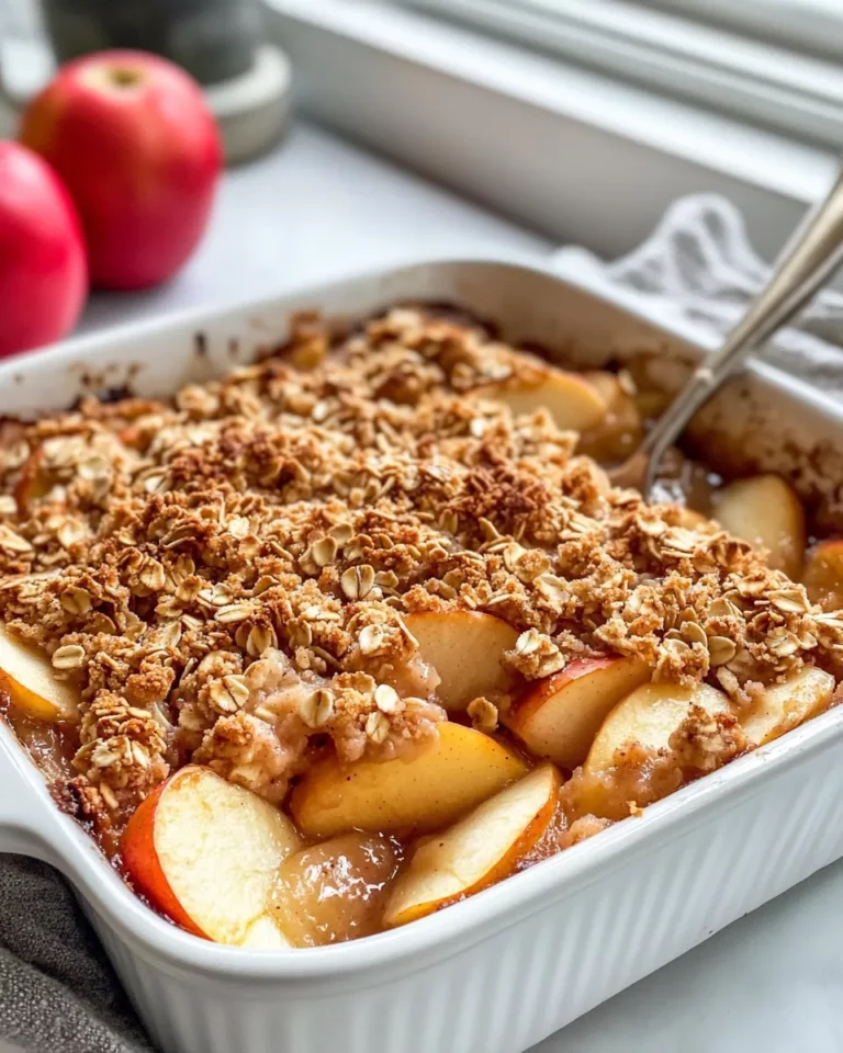 Homemade Warm Apple Crisp with Oats photo