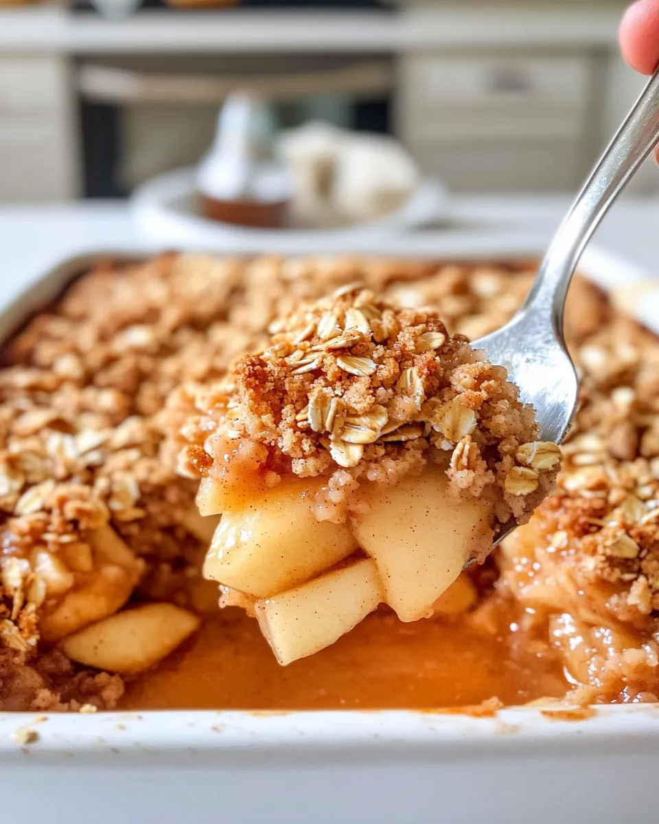 Classic Warm Apple Crisp with Oats recipe image