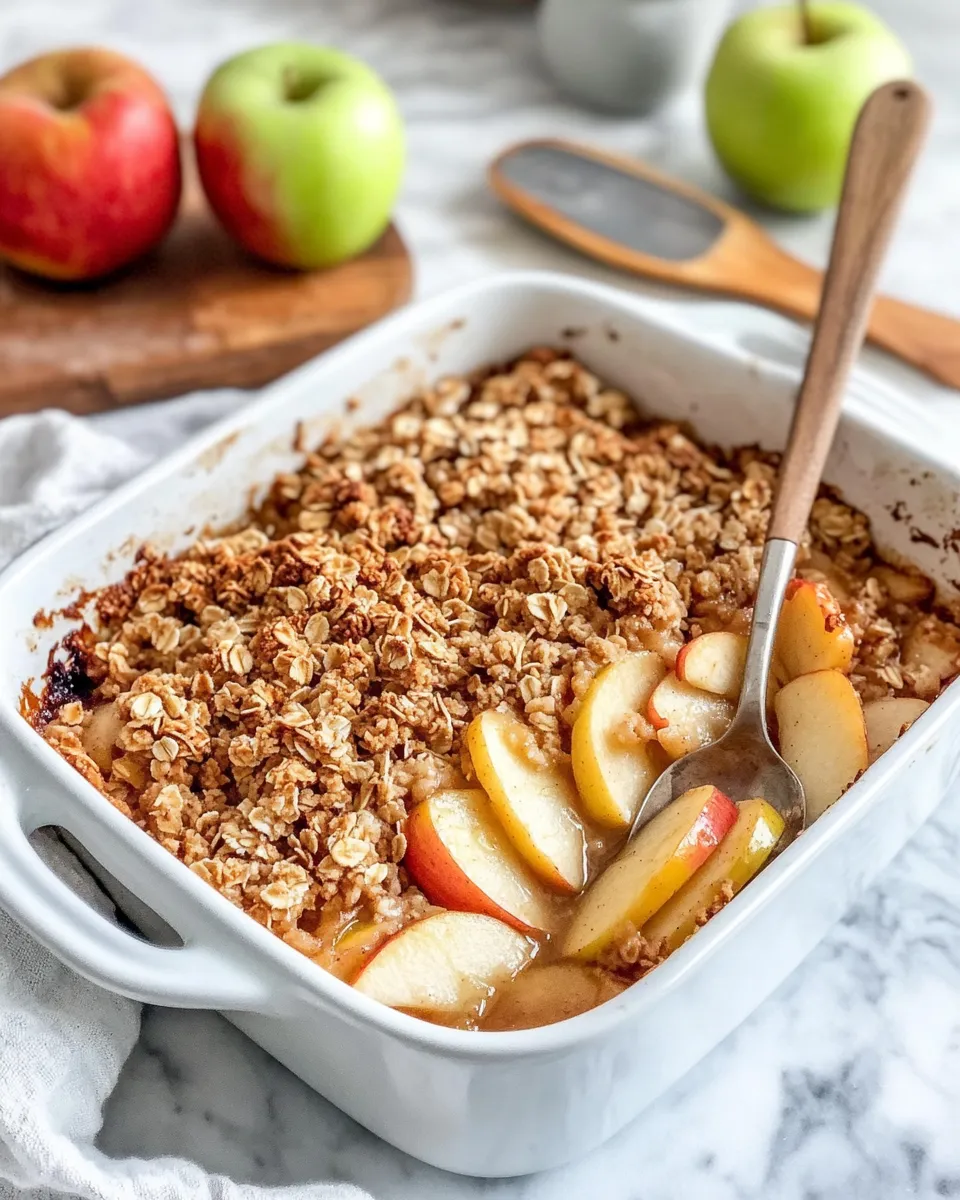 Easy Warm Apple Crisp with Oats dish photo