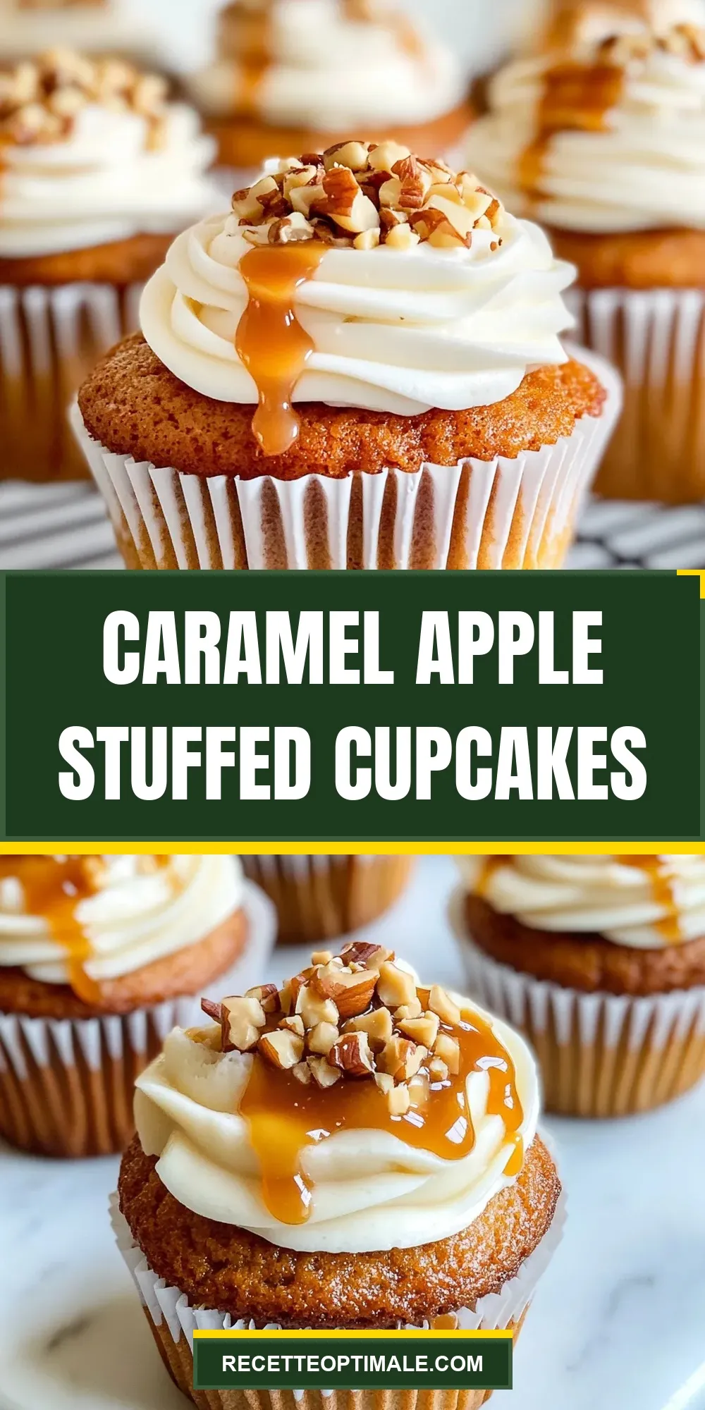 Caramel Apple Stuffed Cupcakes Recipe