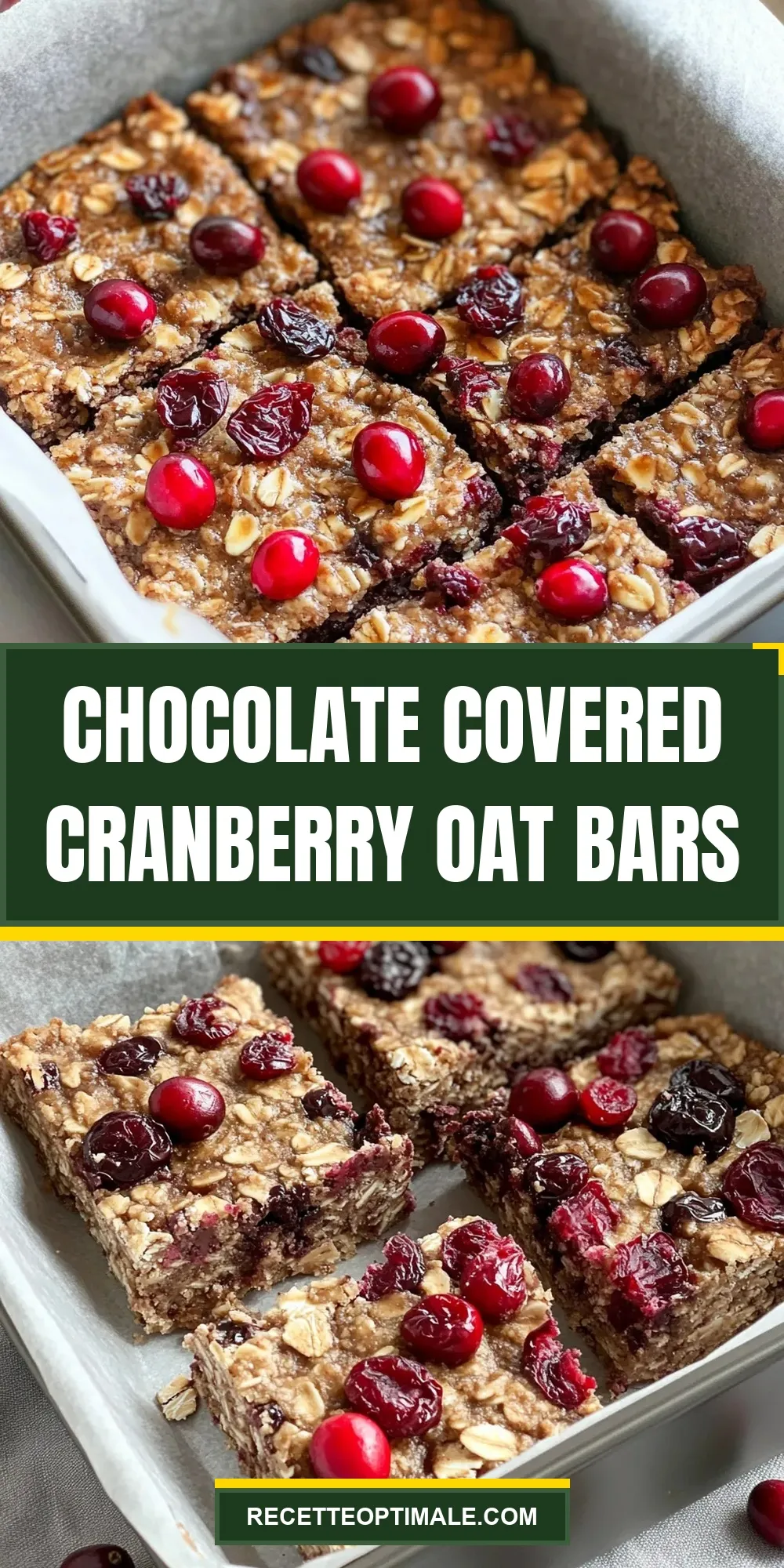 How To Make Easy Chocolate Covered Cranberry Oat Bars