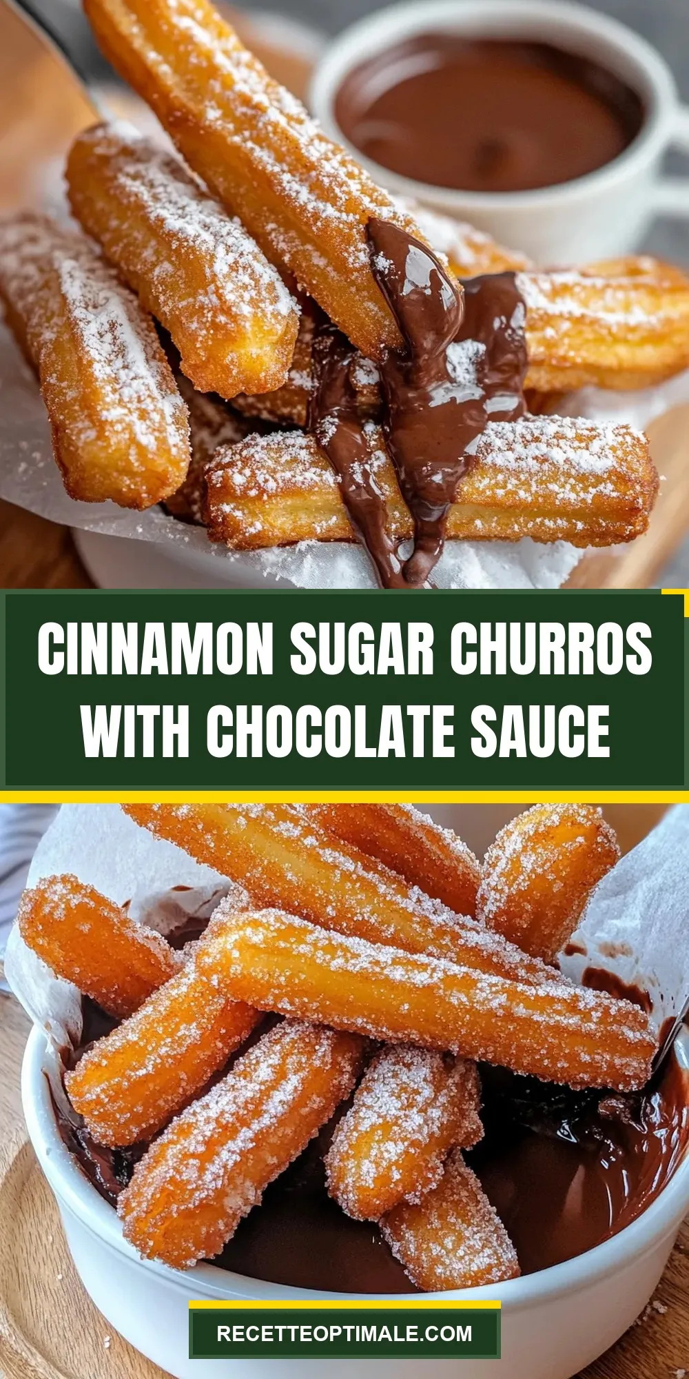 Easy Cinnamon Sugar Churros With Chocolate Sauce Recipe