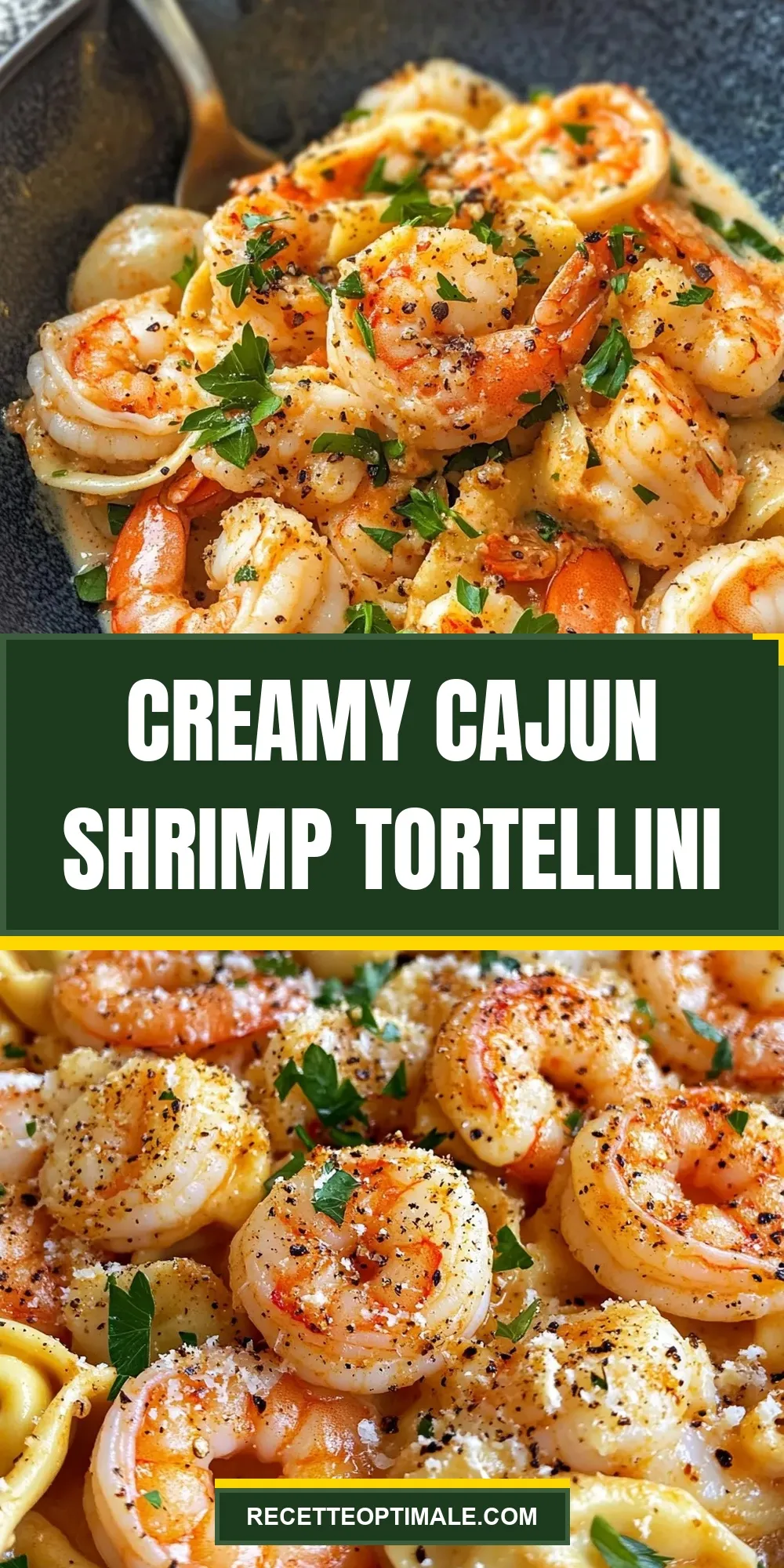 Simple Creamy Cajun Shrimp Tortellini