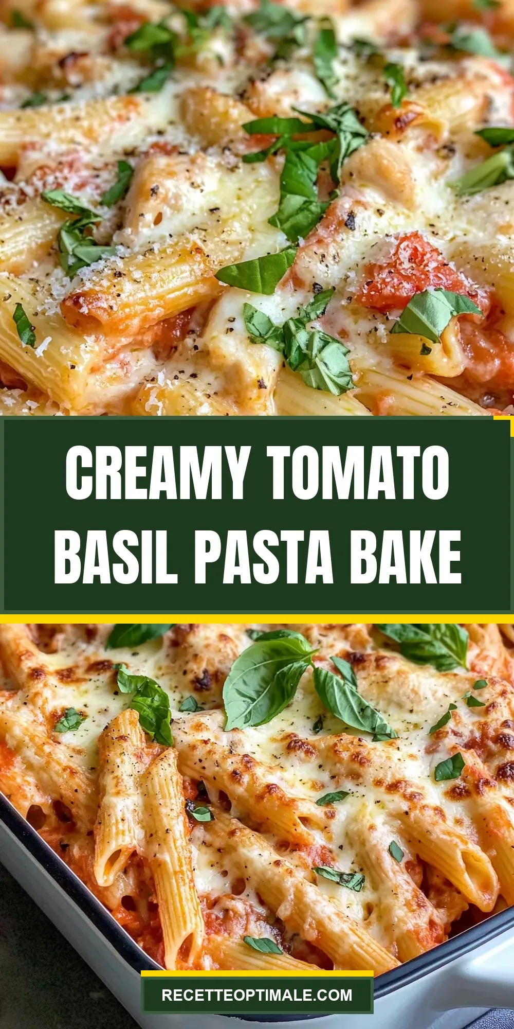 Creamy Tomato Basil Pasta Bake Recipe
