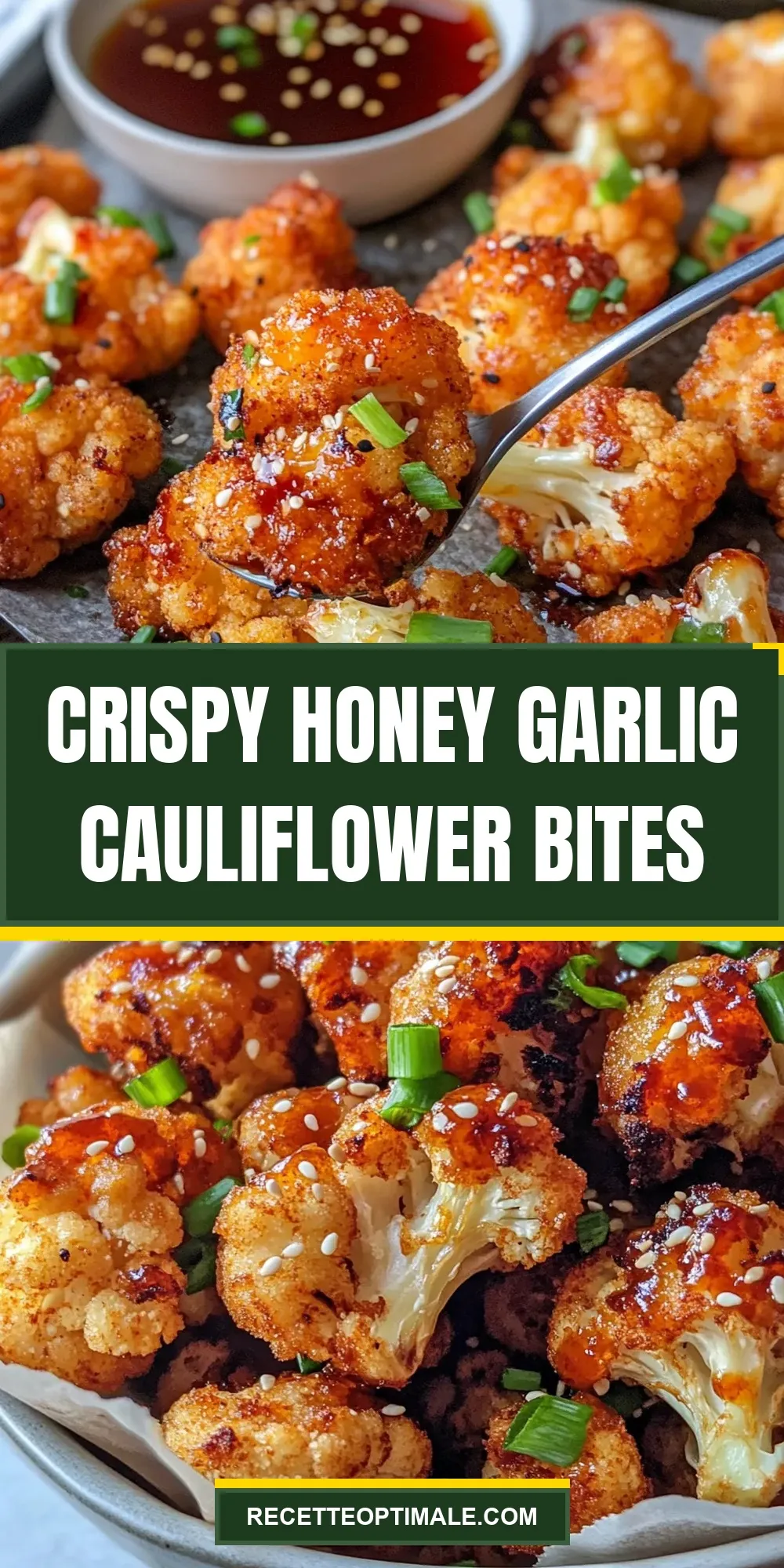 The Best Crispy Honey Garlic Cauliflower Bites Ever