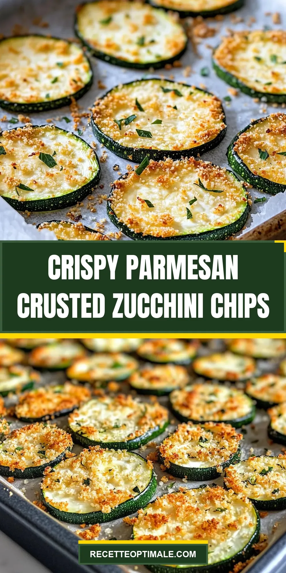 The Best Crispy Parmesan Crusted Zucchini Chips Ever