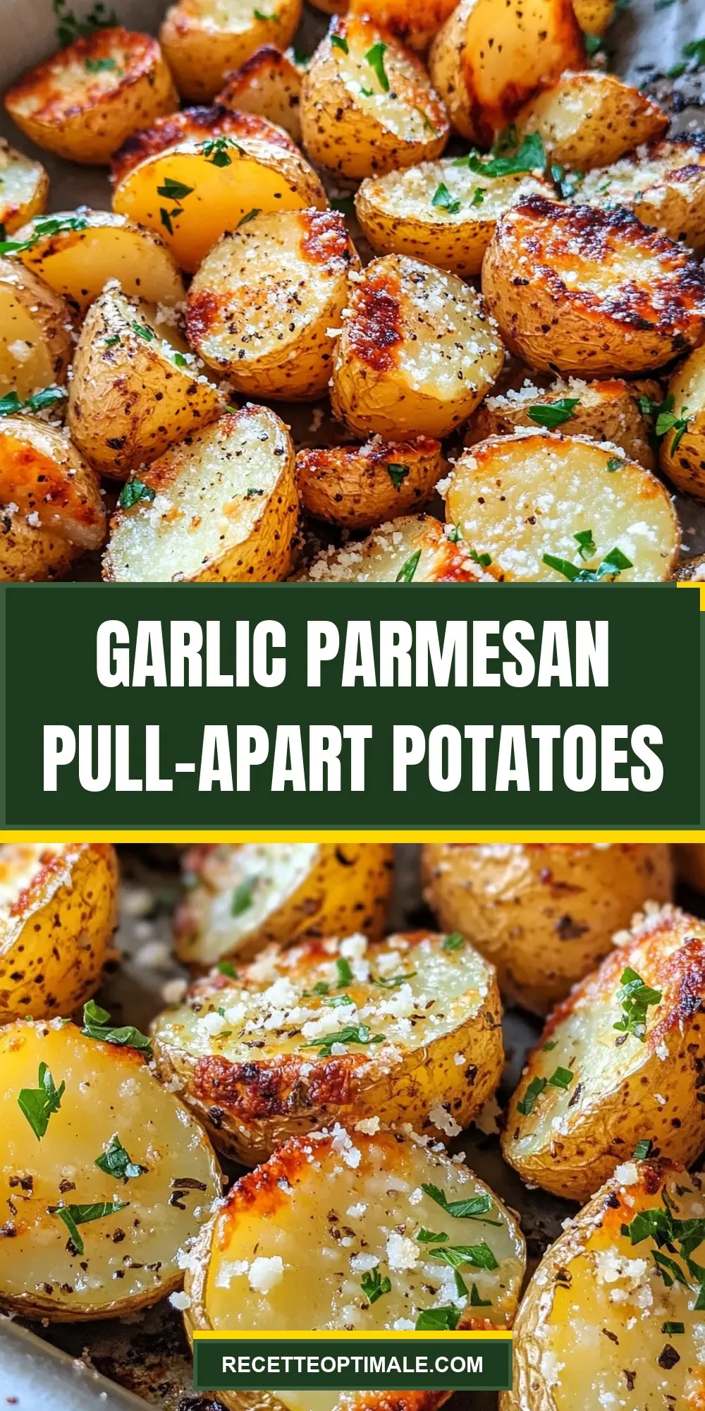 The Best Garlic Parmesan Pull-Apart Potatoes Ever
