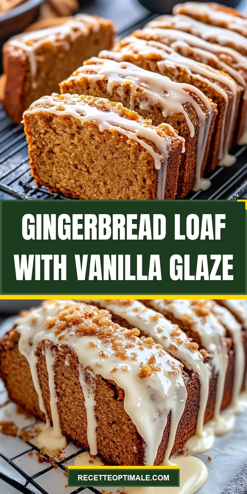 Easy Gingerbread Loaf With Vanilla Glaze Recipe