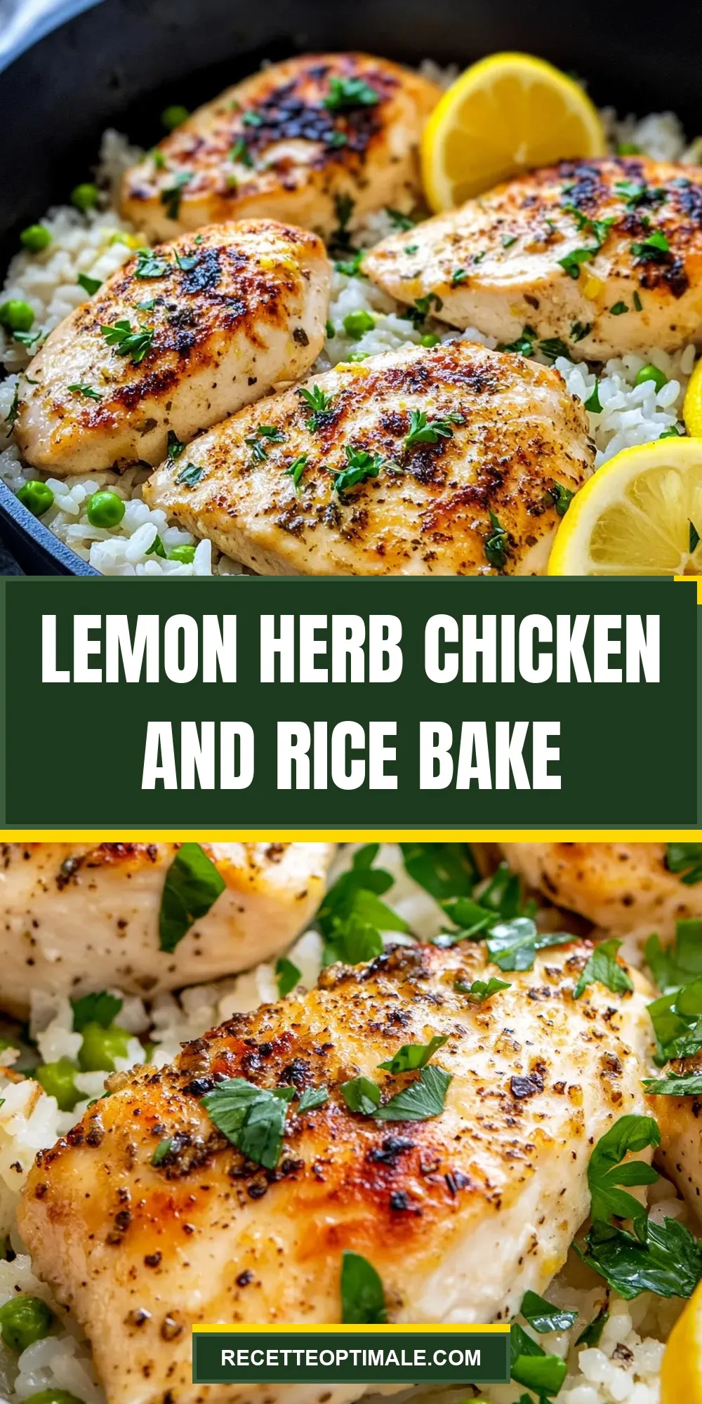 Lemon Herb Chicken And Rice Bake (Homemade & Delicious)