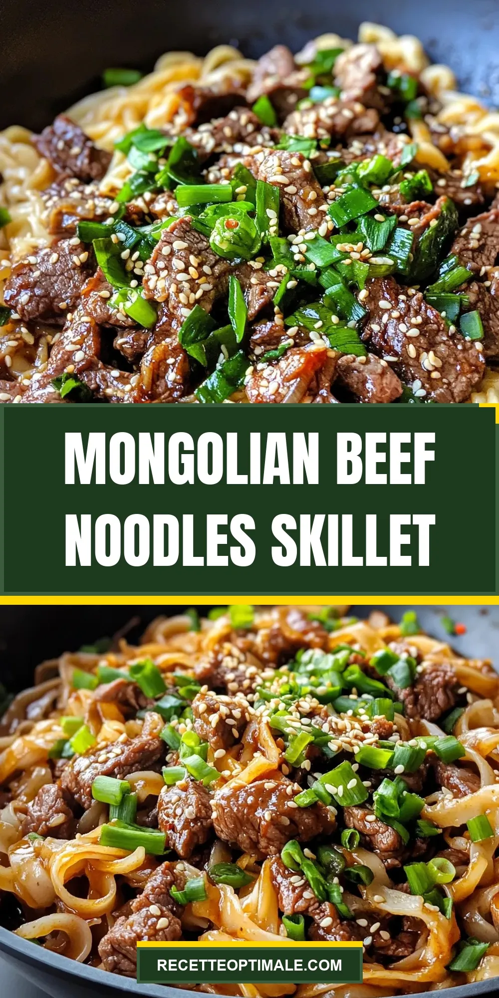 Mongolian Beef Noodles Skillet (Creamy & Delicious)