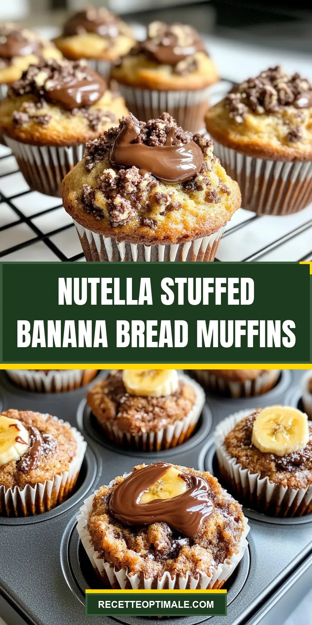 Nutella Stuffed Banana Bread Muffins (Flavorful & Delicious)