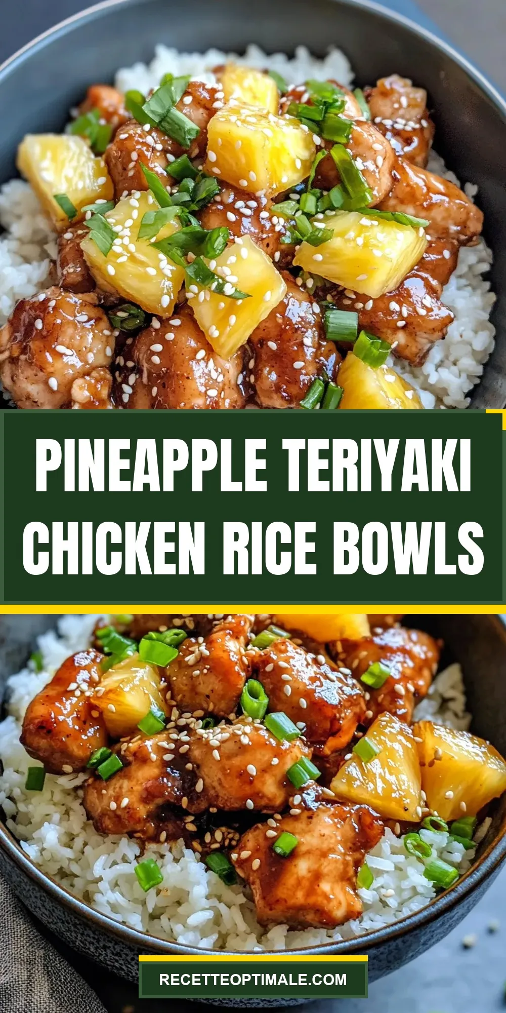 Perfect Pineapple Teriyaki Chicken Rice Bowls