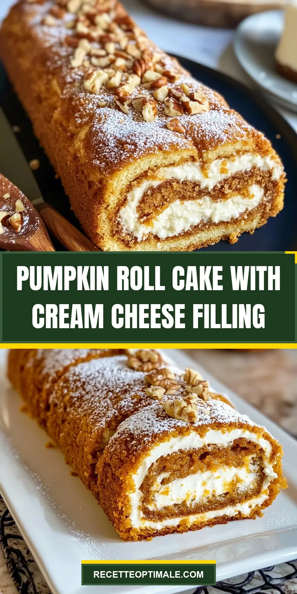 How To Make Simple Pumpkin Roll Cake With Cream Cheese Filling