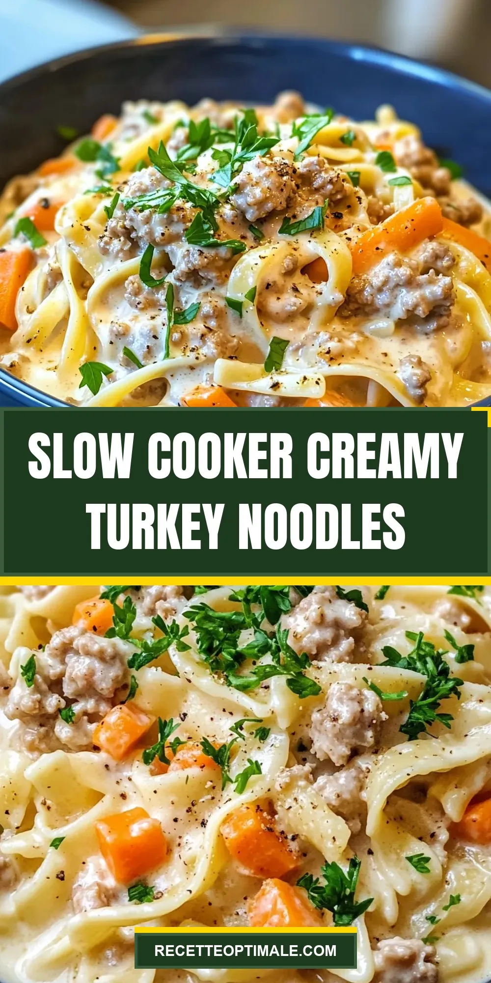 Easy Slow Cooker Creamy Turkey Noodles Recipe