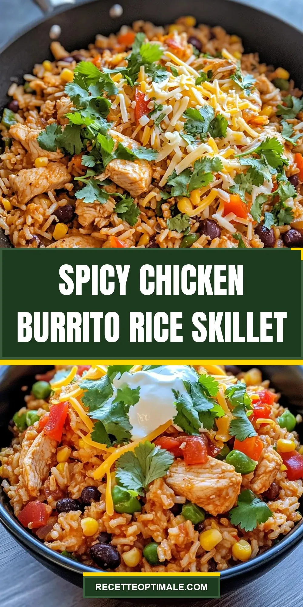 Spicy Chicken Burrito Rice Skillet (The Best & Delicious)