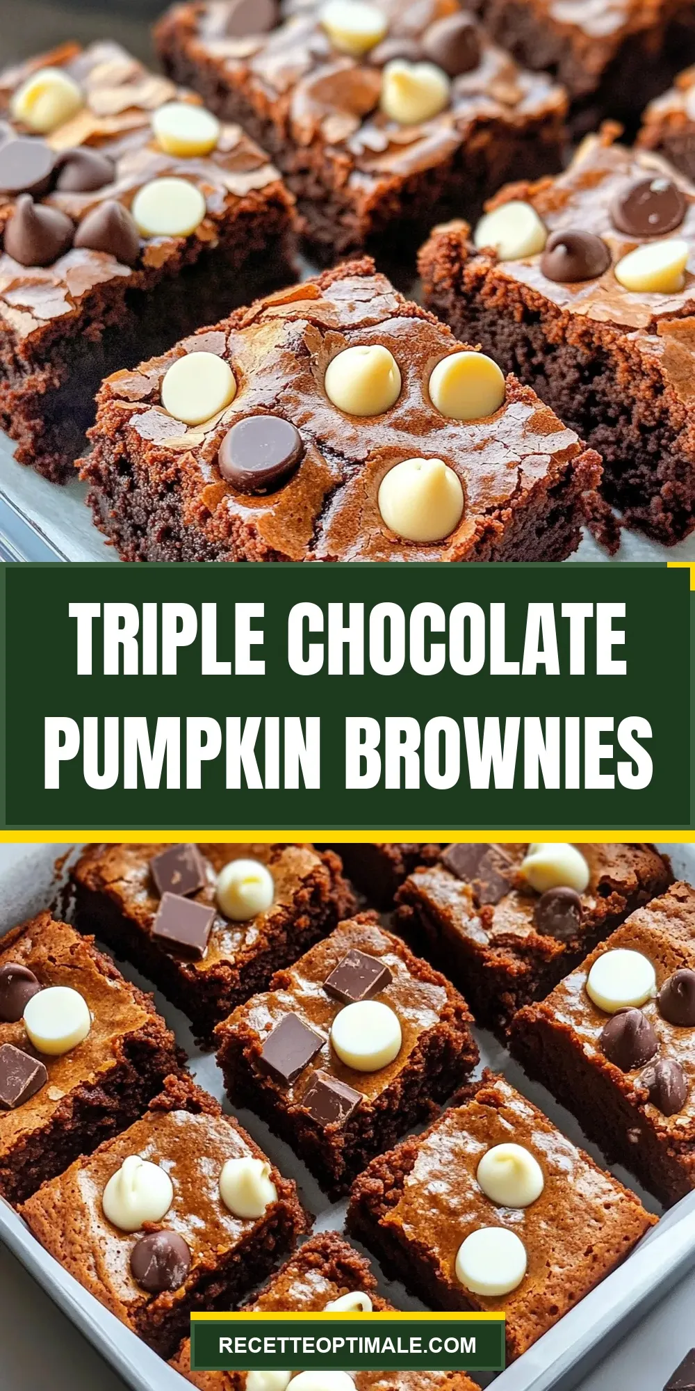 The Best Triple Chocolate Pumpkin Brownies Ever