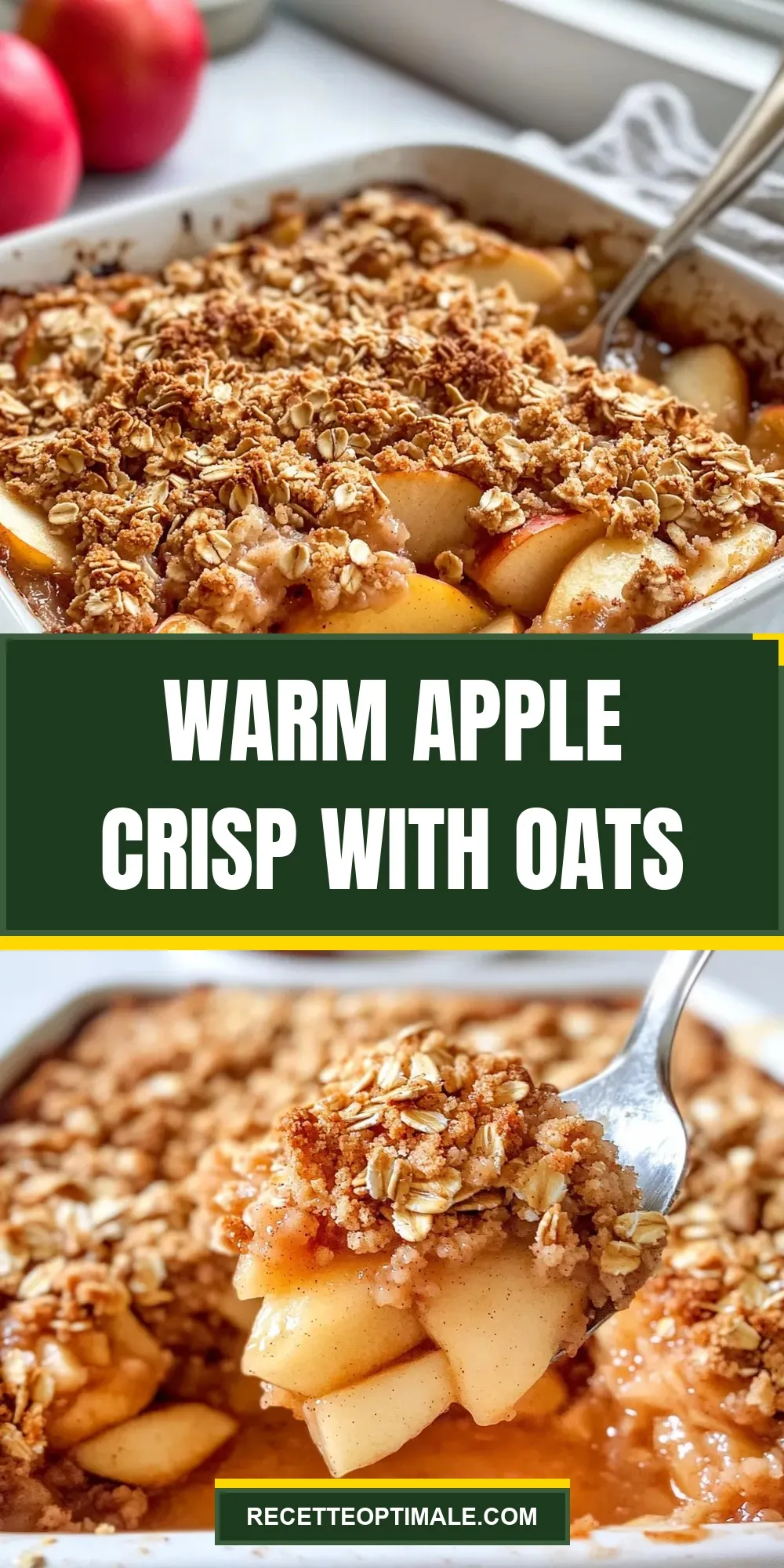 The Best Warm Apple Crisp With Oats Ever