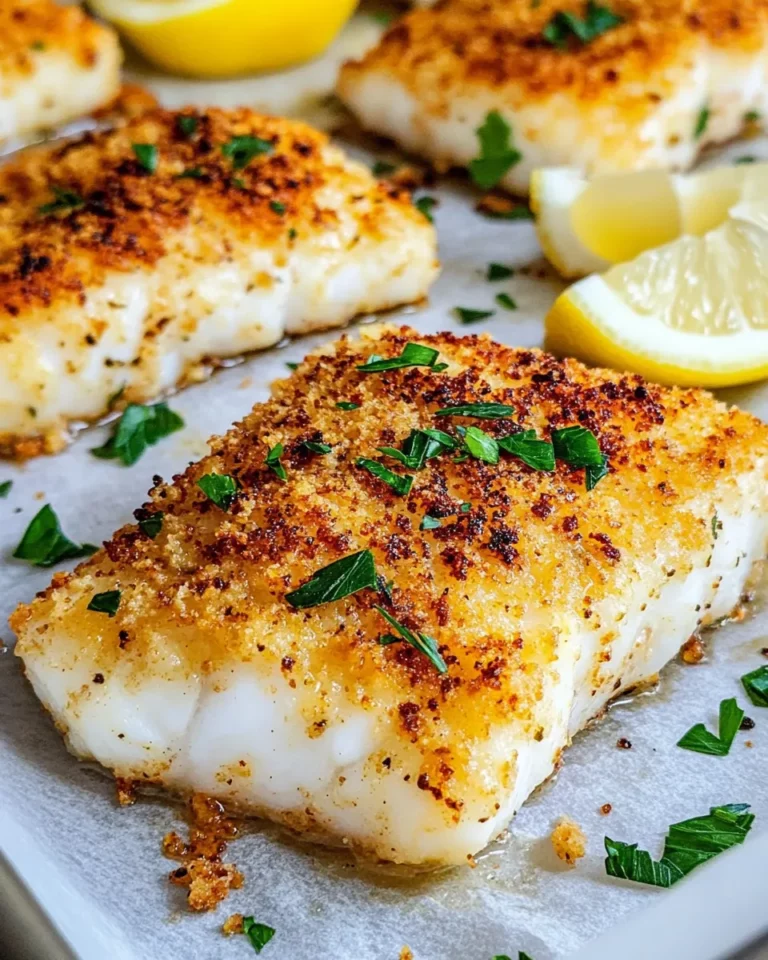 Homemade Baked Parmesan Crusted Cod photo