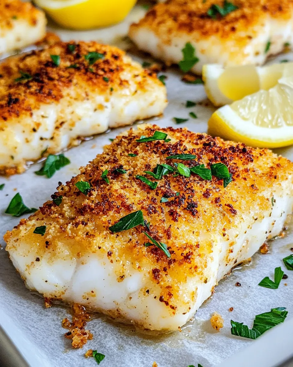 Homemade Baked Parmesan Crusted Cod photo