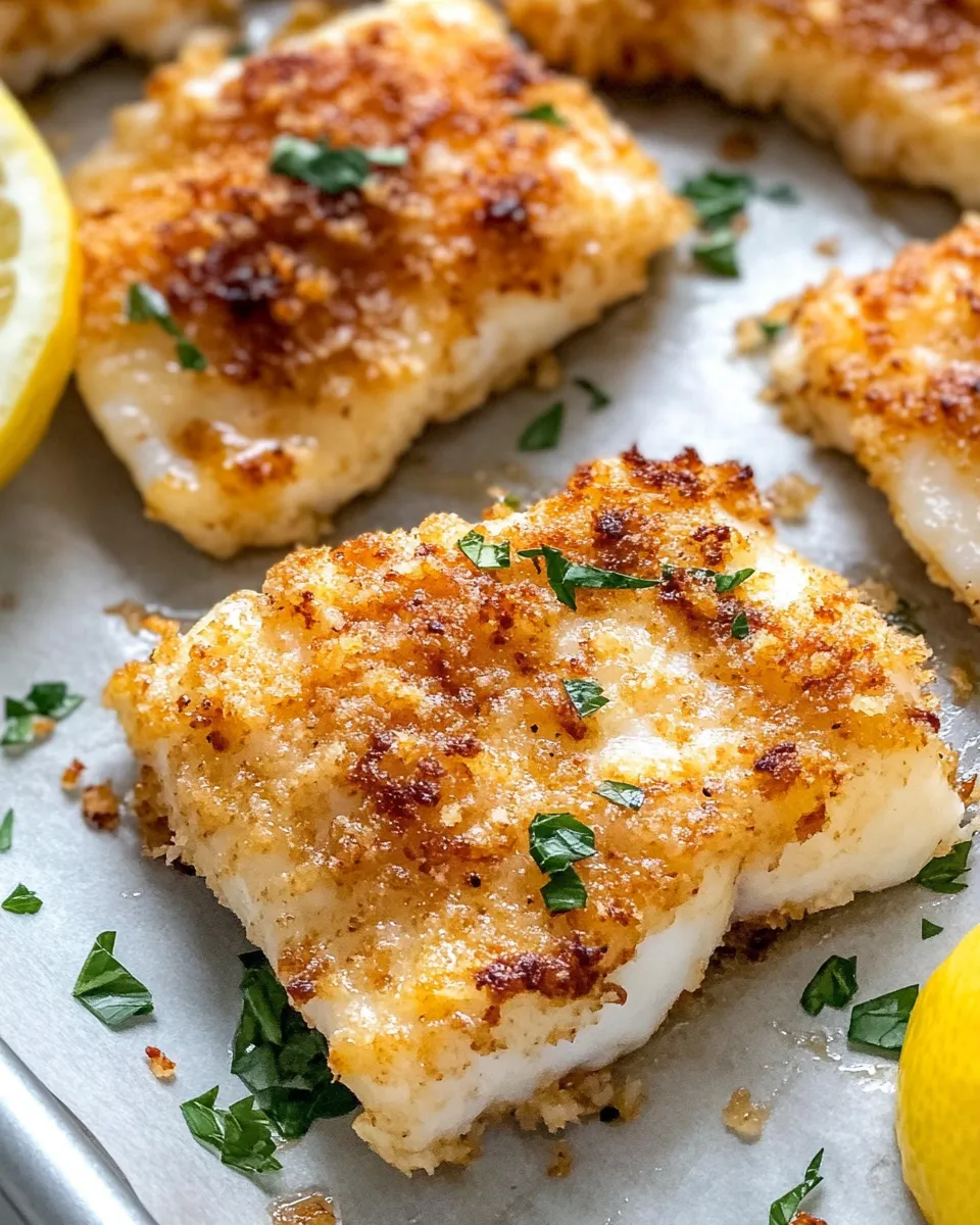 Delicious Baked Parmesan Crusted Cod shot