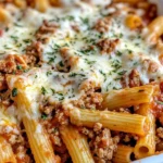 Homemade Baked Ziti With Three Cheeses photo