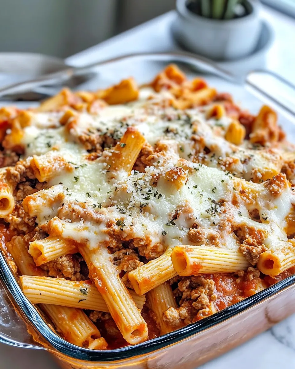 Classic Baked Ziti With Three Cheeses image