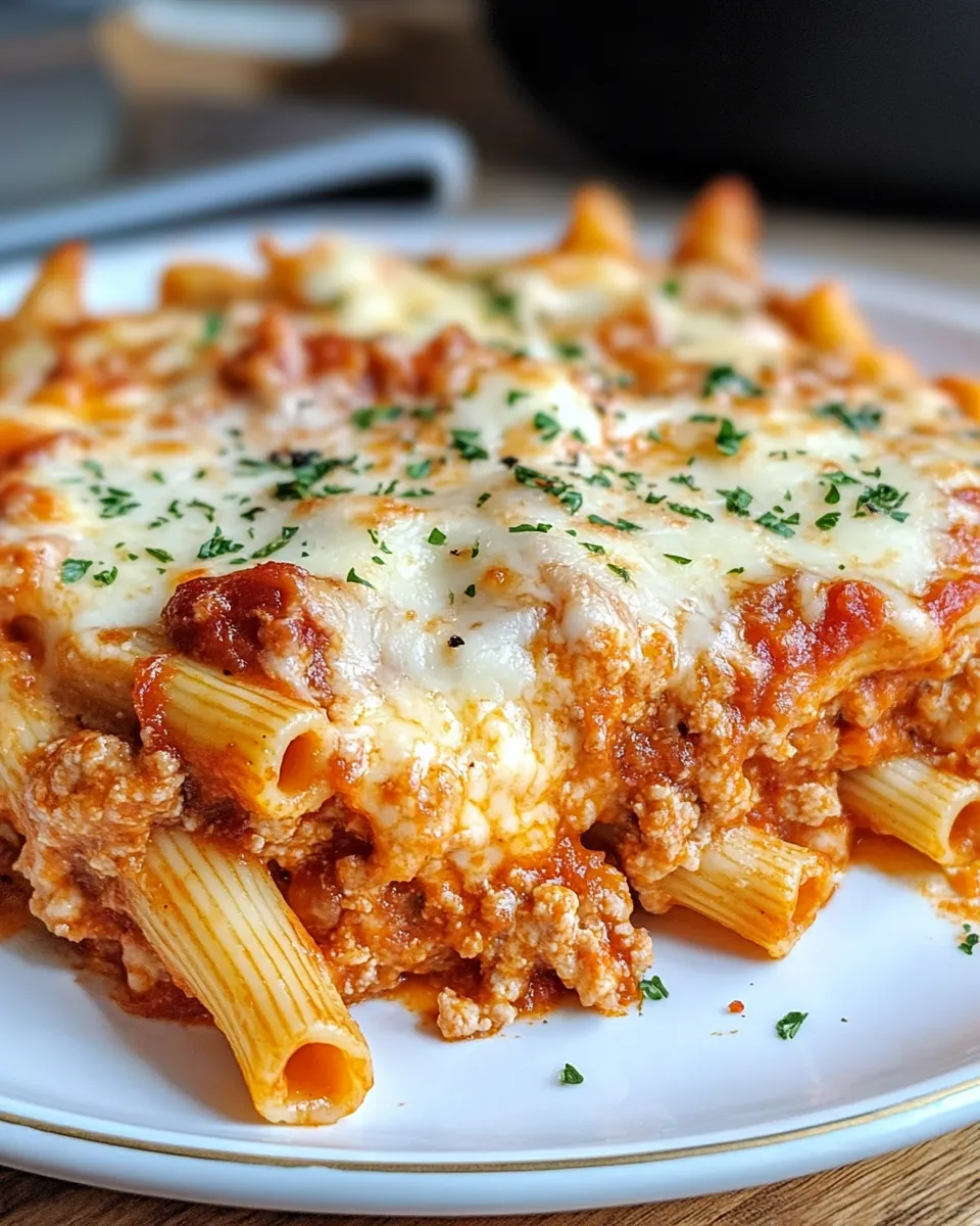 Delicious Baked Ziti With Three Cheeses dish photo