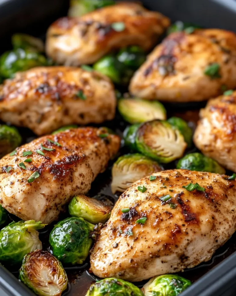 Homemade Balsamic Chicken And Brussels Sprouts photo