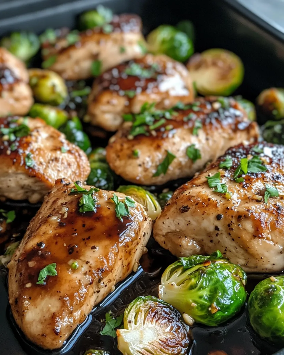 Classic Balsamic Chicken And Brussels Sprouts image