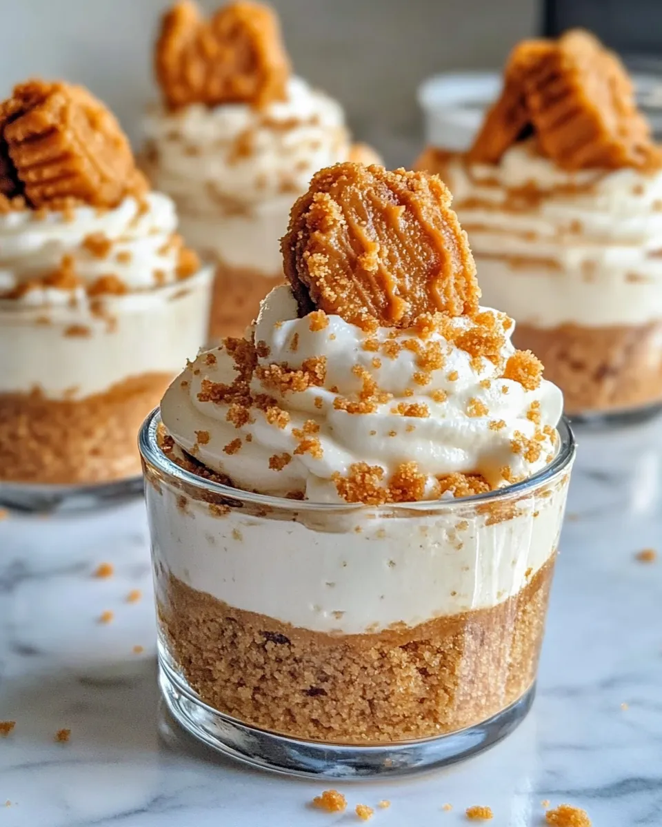 Delicious Biscoff No-Bake Cheesecake Cups recipe photo
