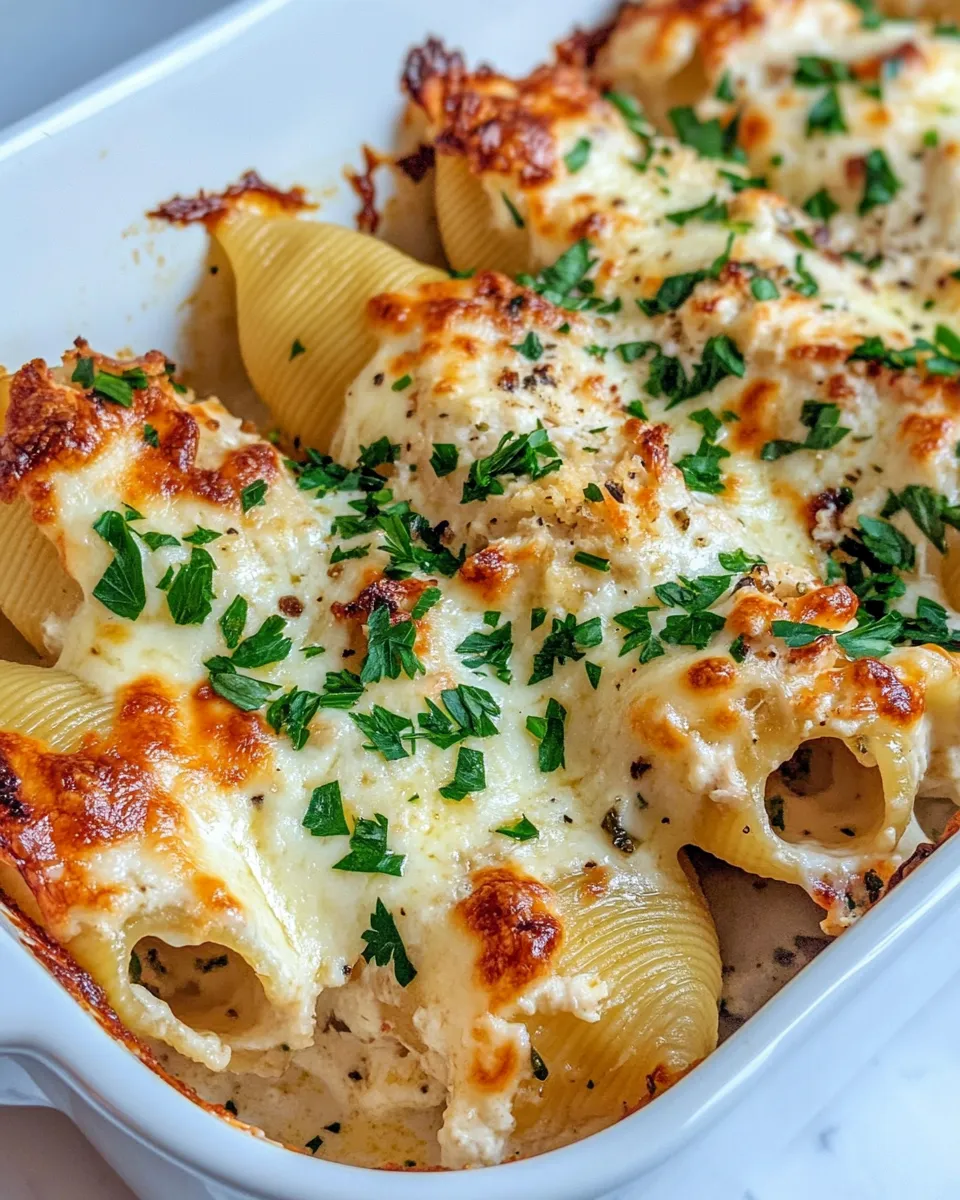 Classic Chicken Alfredo Stuffed Shells image