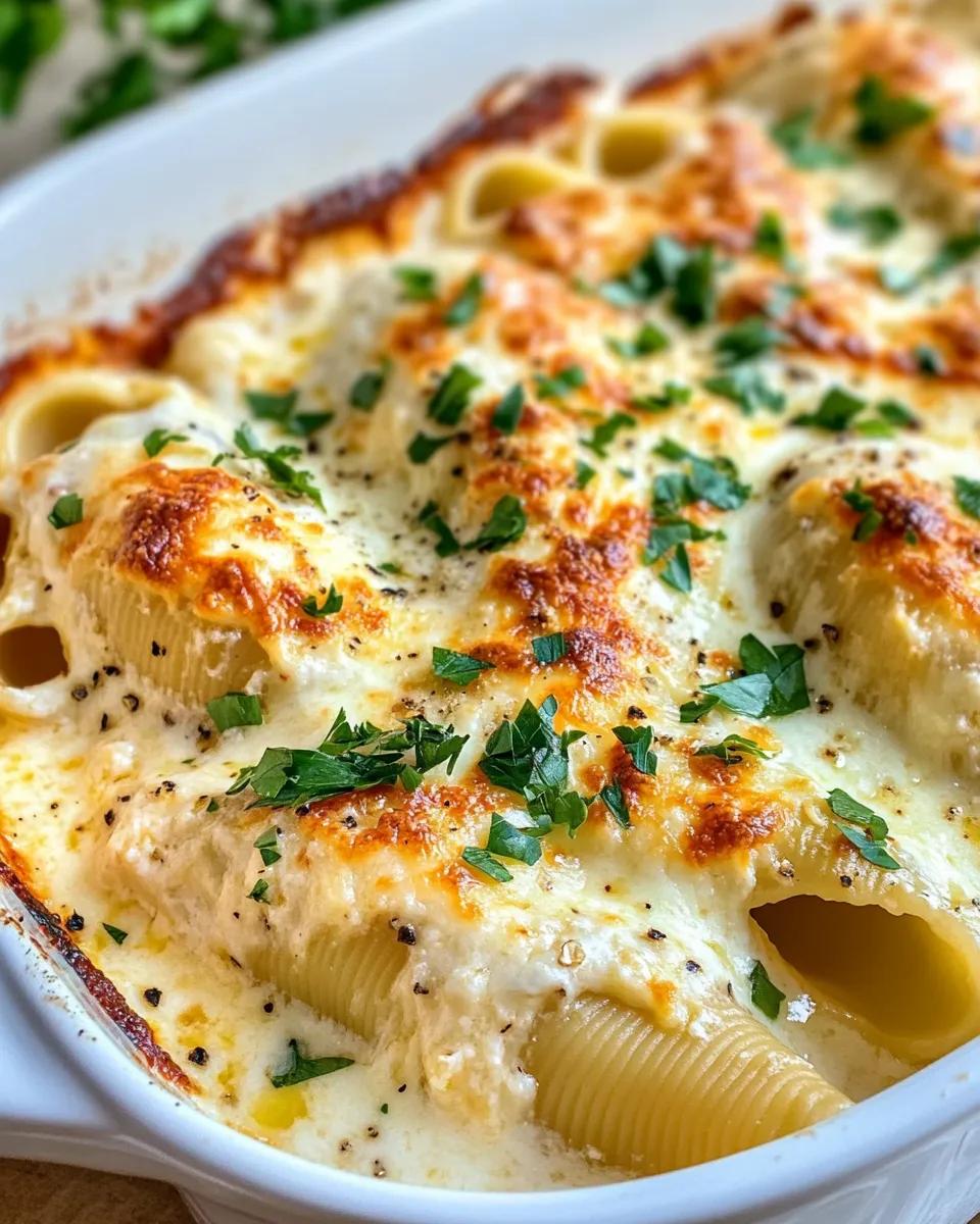 Delicious Chicken Alfredo Stuffed Shells dish photo