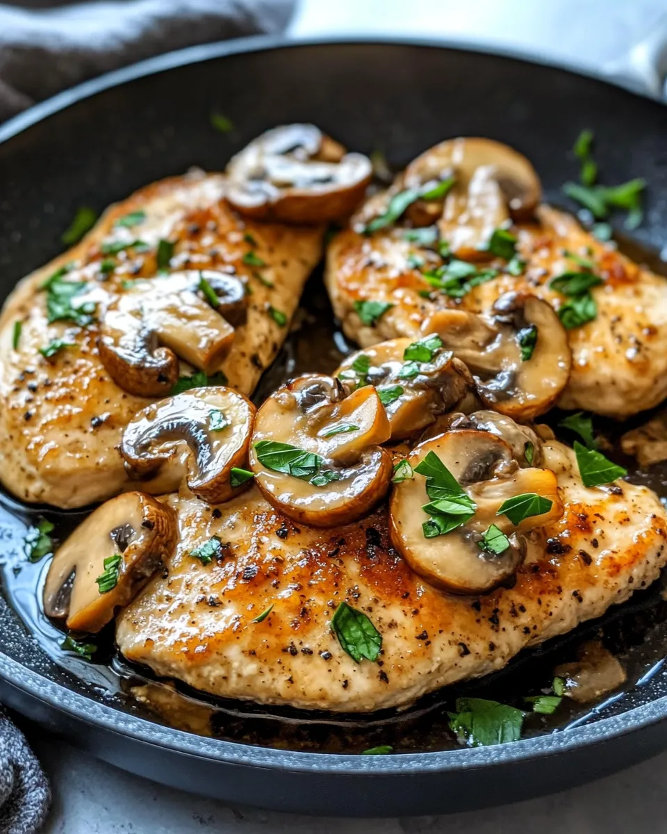 Homemade Chicken Marsala With Mushrooms photo