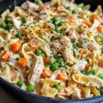 Homemade Chicken Pot Pie Noodle Skillet photo