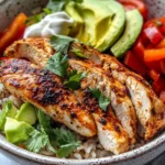Homemade Chipotle Lime Chicken Fajita Bowls recipe photo