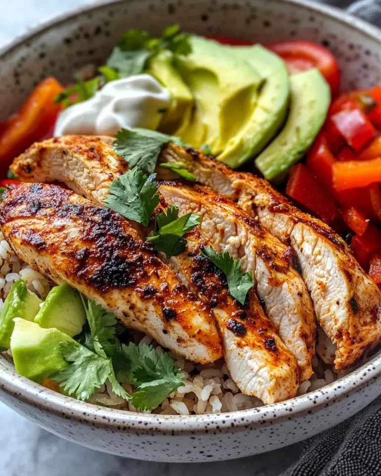 Homemade Chipotle Lime Chicken Fajita Bowls recipe photo