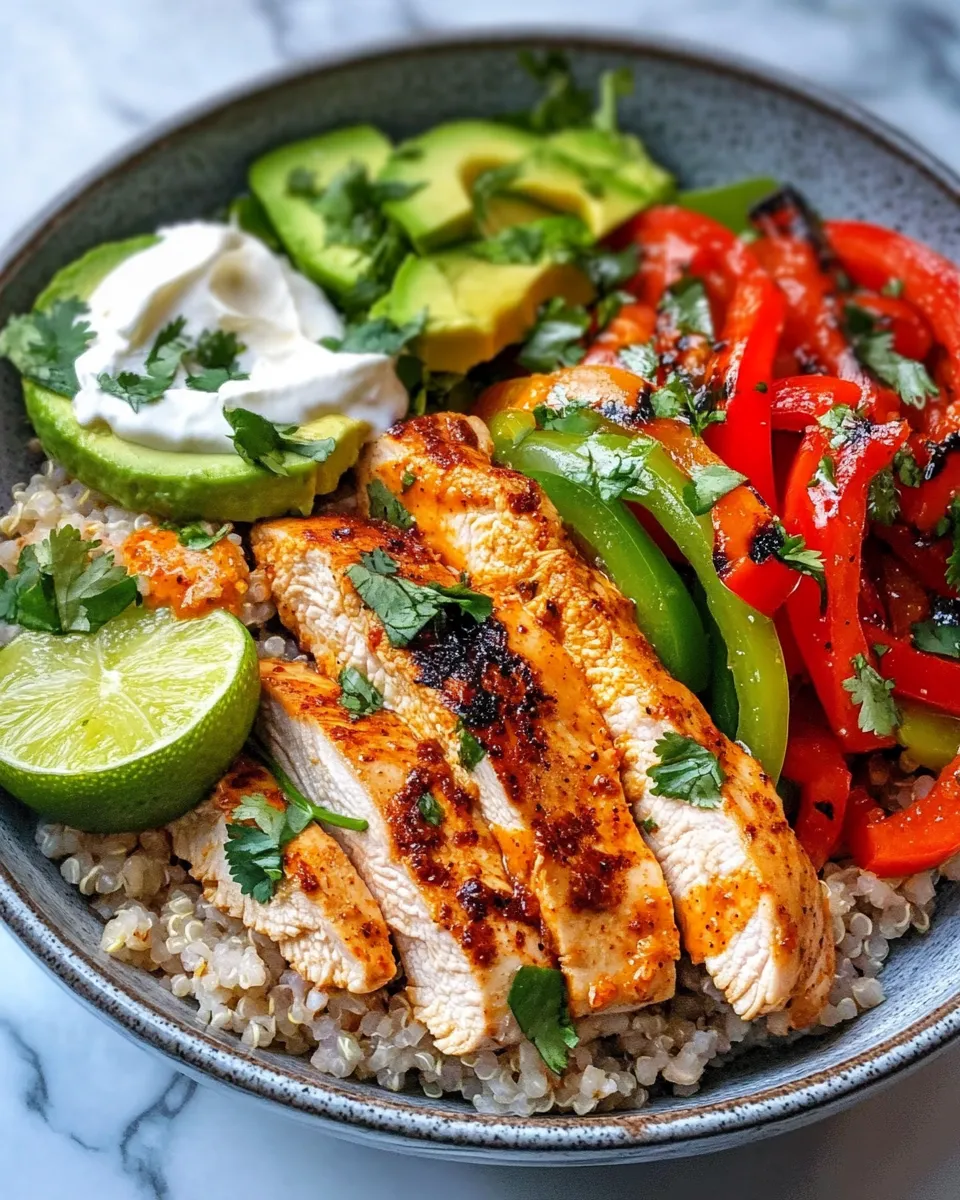 Classic Chipotle Lime Chicken Fajita Bowls dish photo